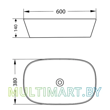 Умывальник Lauter 21393-60-A (клапан 21190B + сифон 21635B, черный матовый) картинка 9